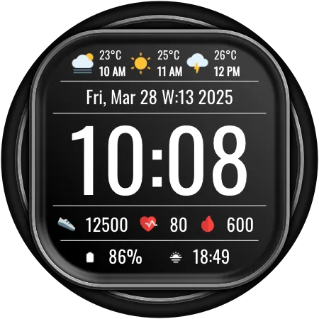 DADAM102 Digital — Digital Wear OS watch face