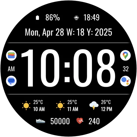 DADAM104 Bold Digi — Bold Digi Wear OS watch face
