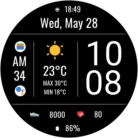 DADAM105 Weather — Weather Wear OS watch face