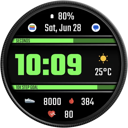 DADAM108 Digital — Digital Wear OS watch face