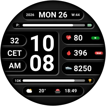 DADAM119 Digital — Digital Wear OS watch face