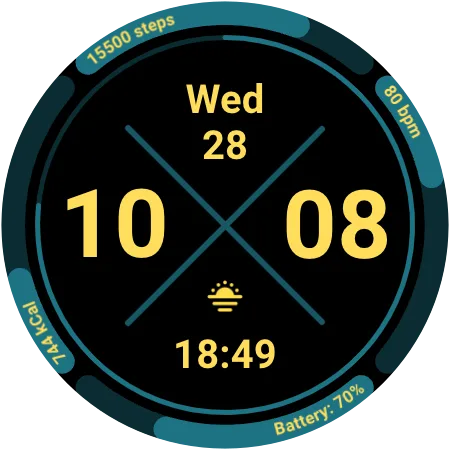DADAM120 Digital — Digital Wear OS watch face
