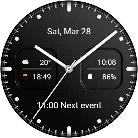 DADAM128 Analog — Analog Wear OS watch face