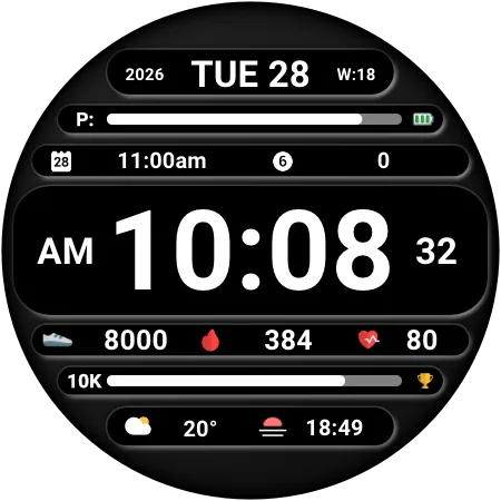 DADAM129 Digital — Digital Wear OS watch face
