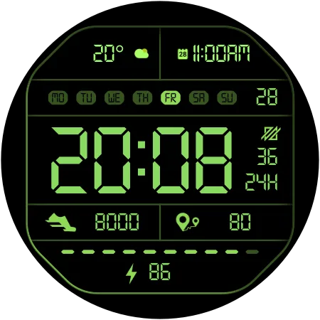DADAM41 Retro LCD — Retro LCD Wear OS watch face