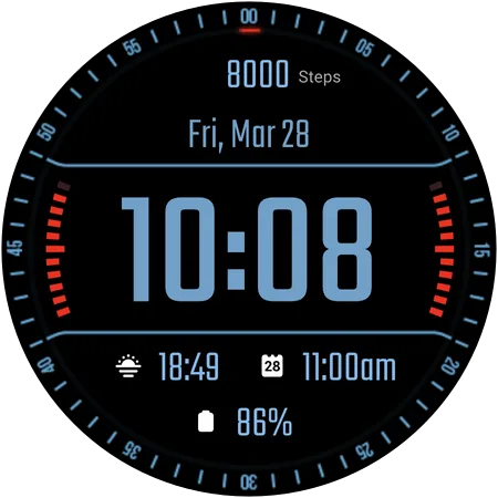 DADAM45 Digital — Digital Wear OS watch face