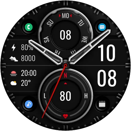 DADAM64 Hybrid — Hybrid Wear OS watch face