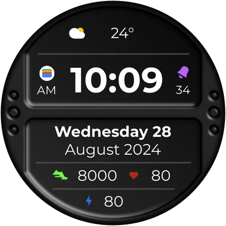 DADAM80 Digital — Digital Wear OS watch face