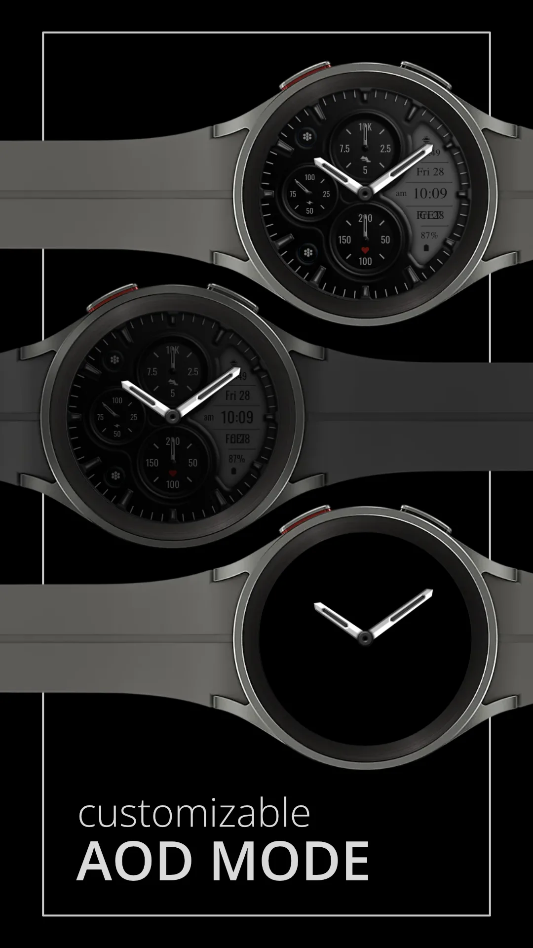 DADAM100 Hybrid — Hybrid Wear OS watch face — screenshot 4
