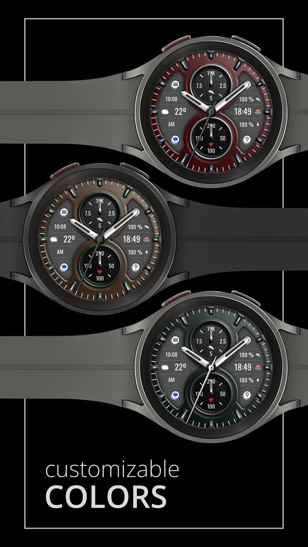 DADAM101 Classic — Classic Wear OS watch face — screenshot 2