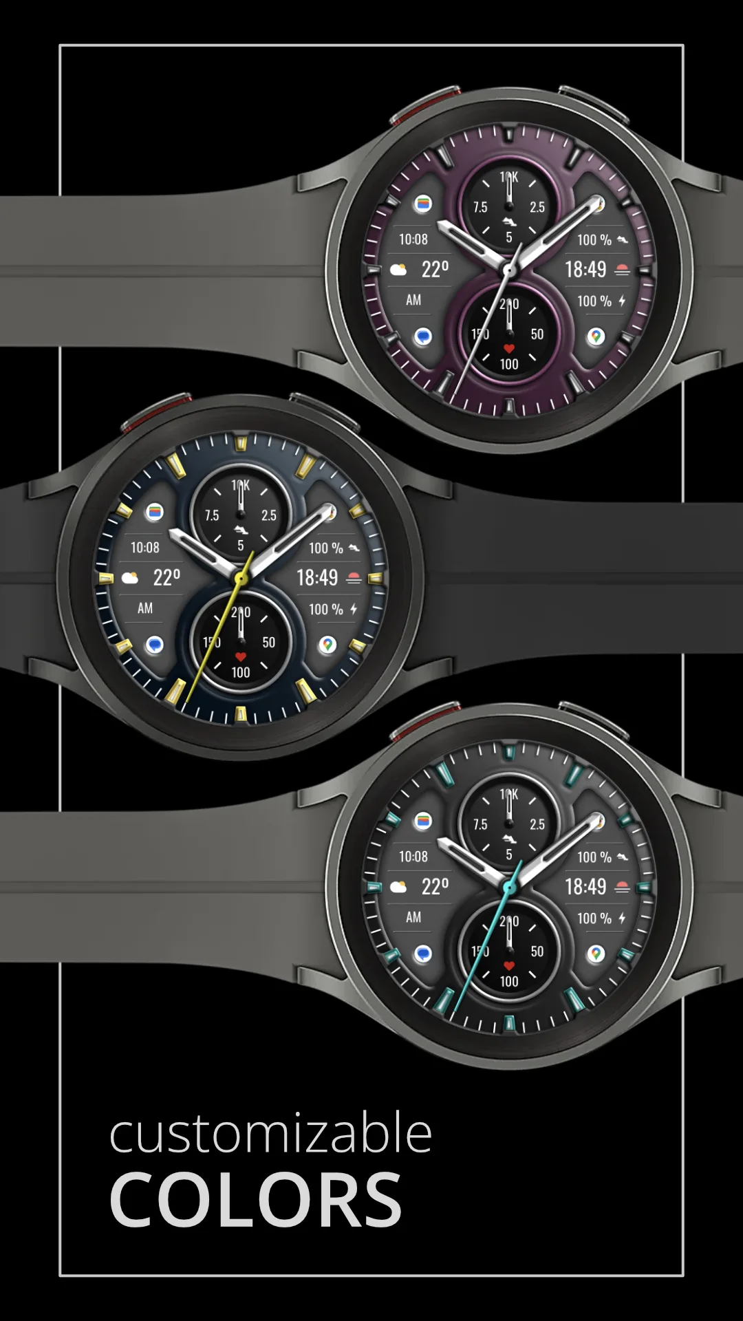 DADAM101 Classic — Classic Wear OS watch face — screenshot 3