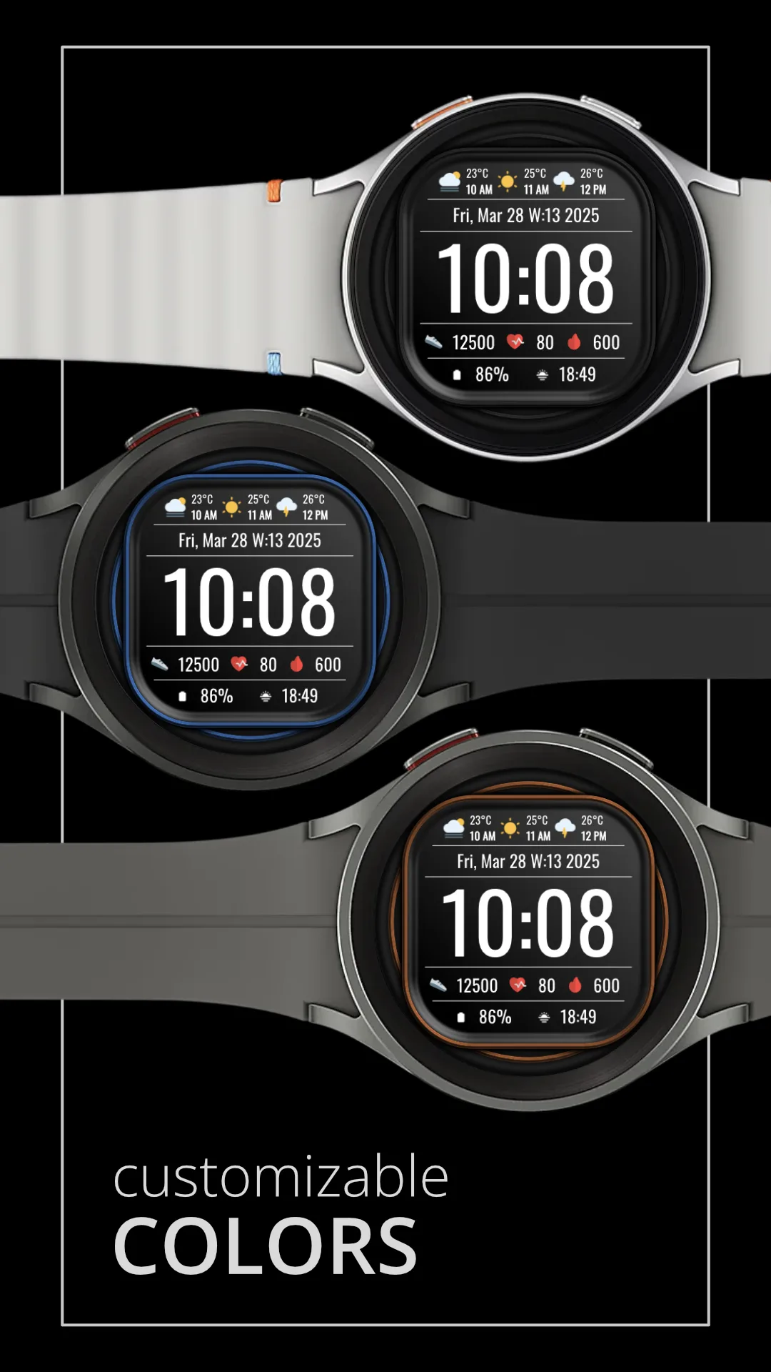 DADAM102 Digital — Digital Wear OS watch face — screenshot 2