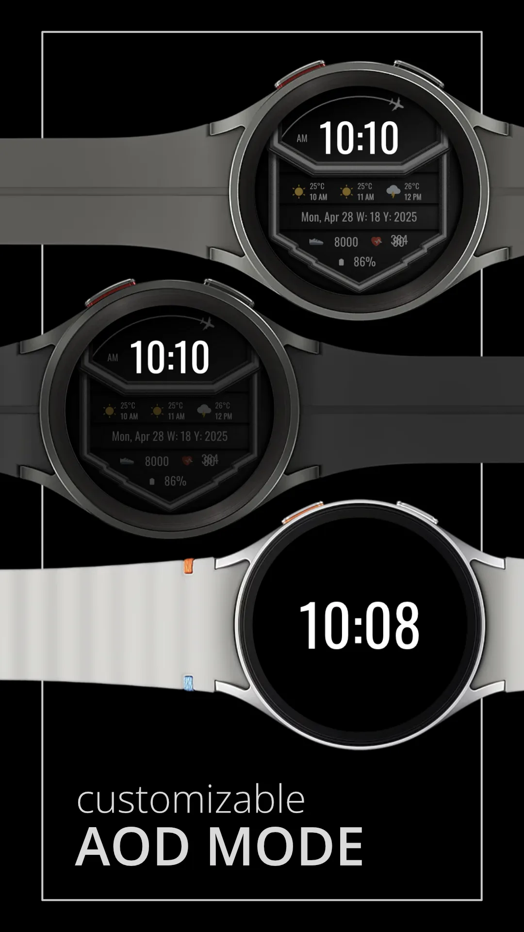 DADAM103 Weather — Weather Wear OS watch face — screenshot 4