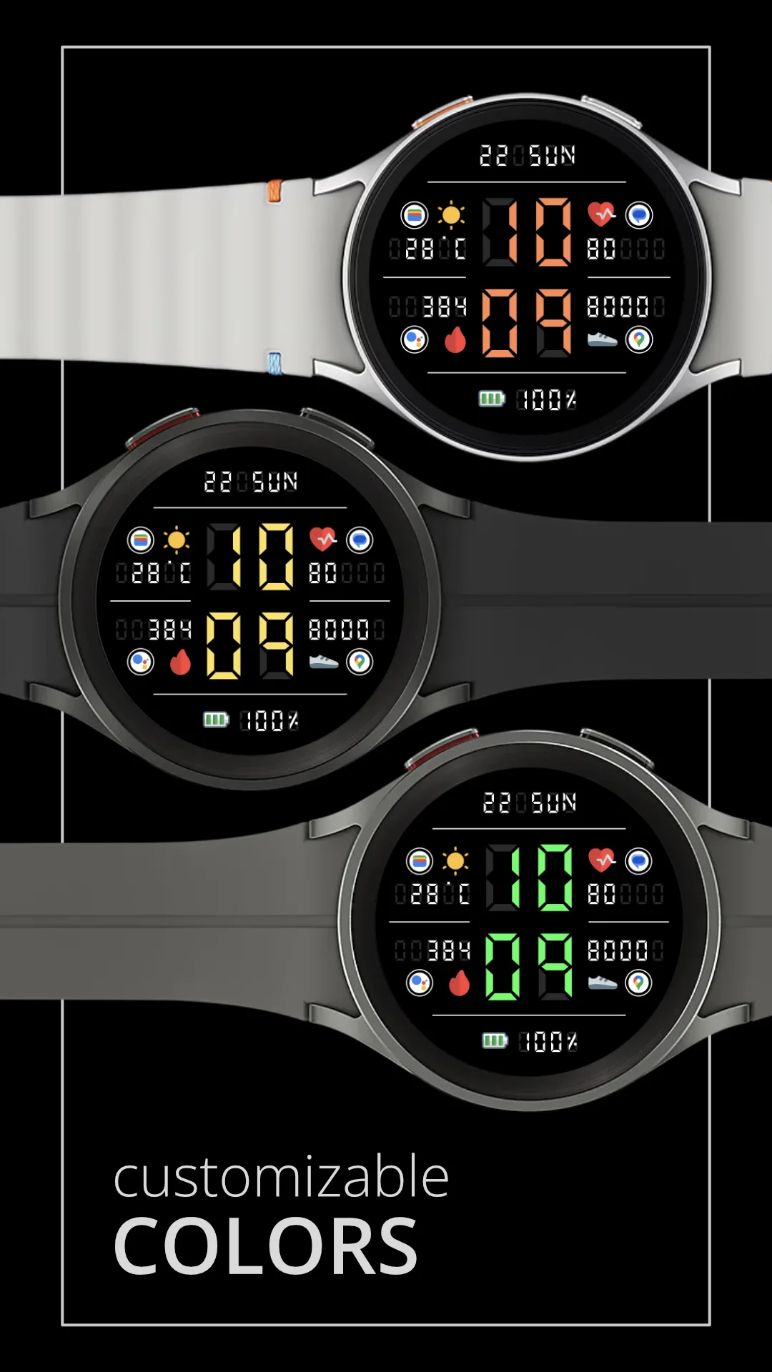 DADAM107 Fitness — Fitness Wear OS watch face — screenshot 2
