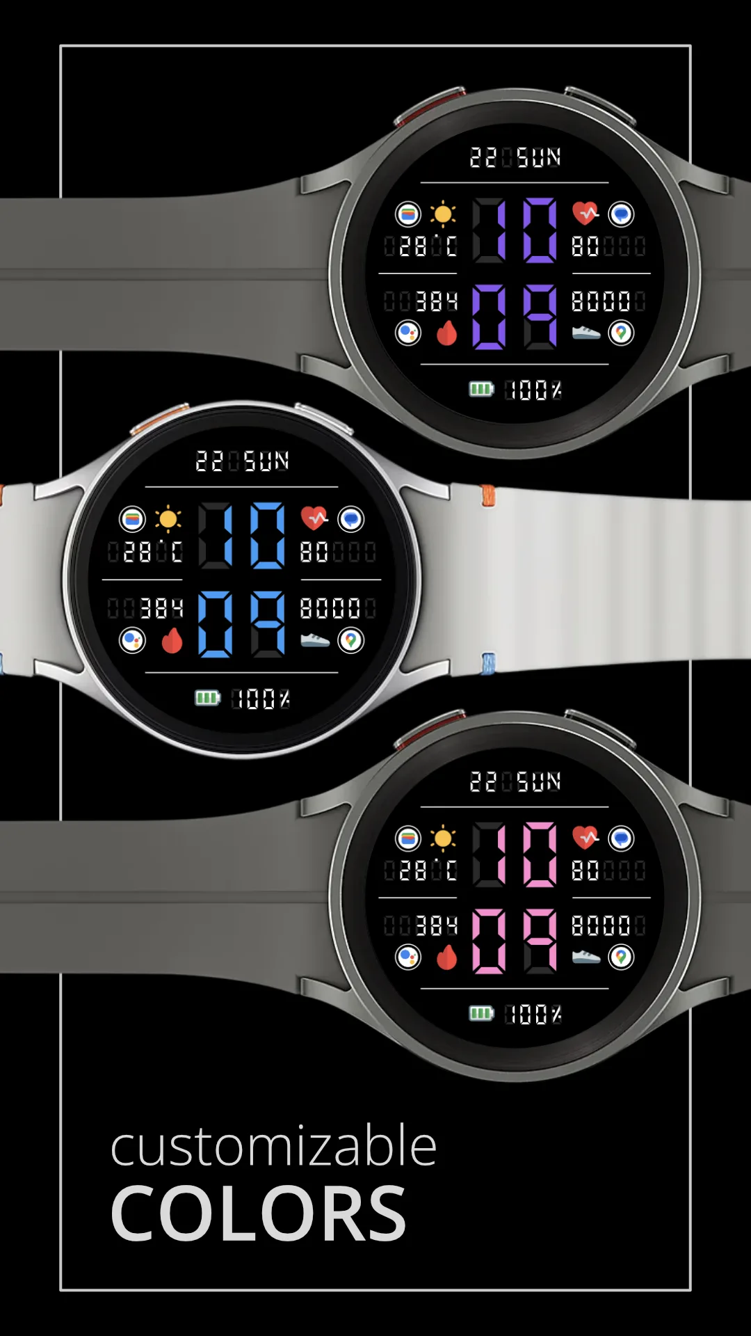DADAM107 Fitness — Fitness Wear OS watch face — screenshot 3
