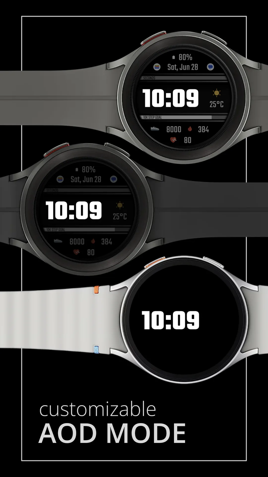 DADAM108 Digital — Digital Wear OS watch face — screenshot 4