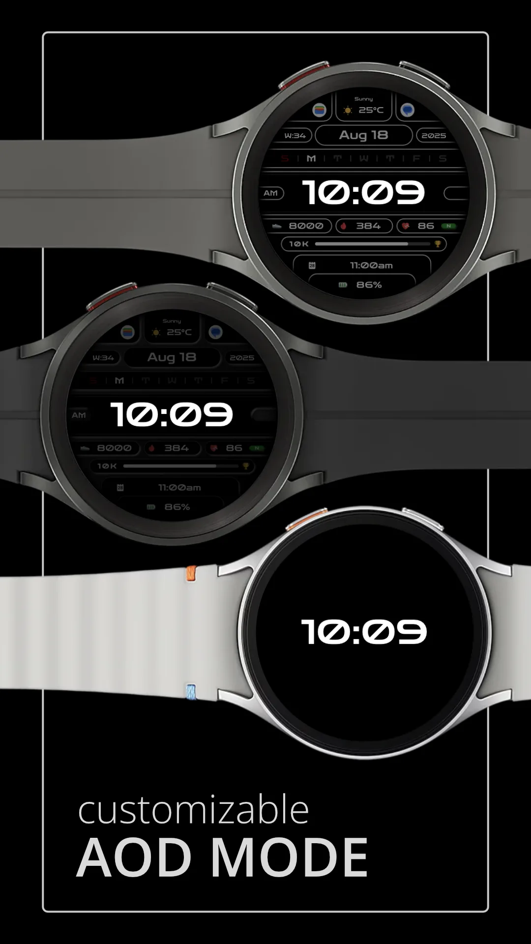 DADAM109 Fitness — Fitness Wear OS watch face — screenshot 4