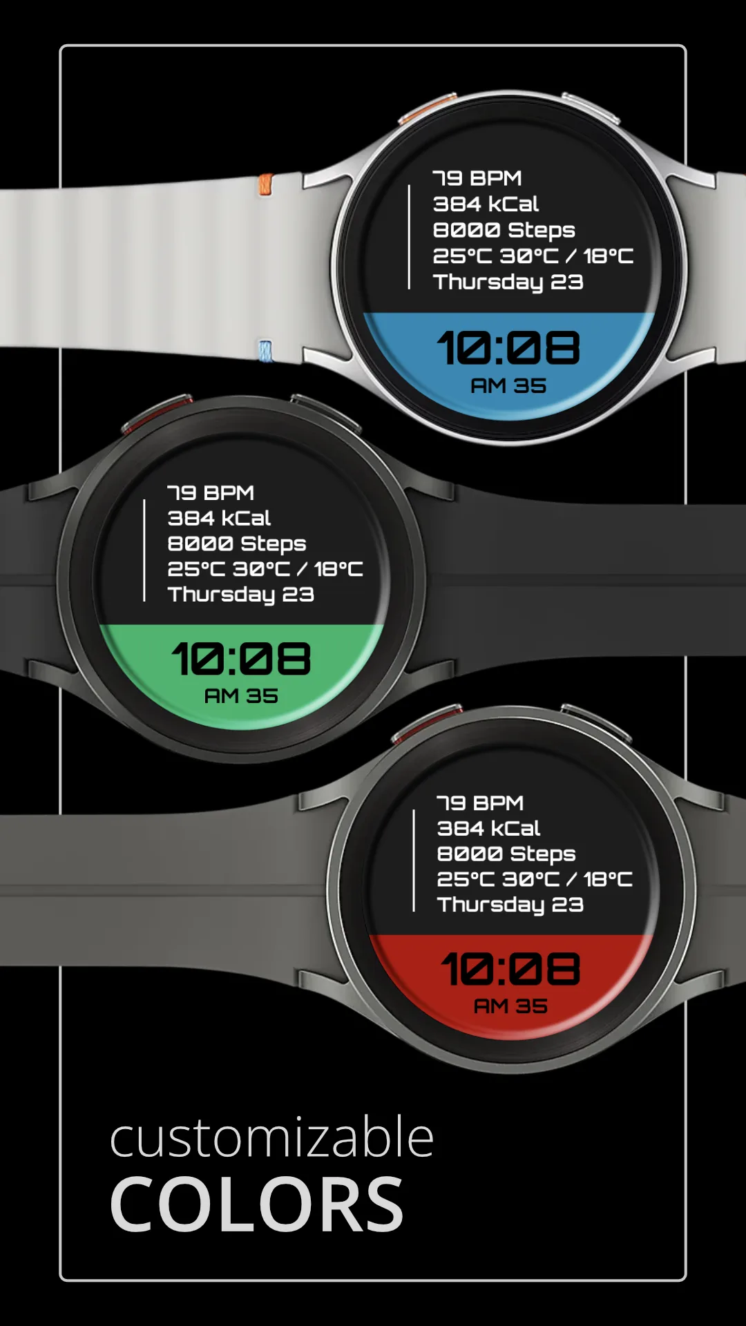 DADAM111 Digital — Digital Wear OS watch face — screenshot 2