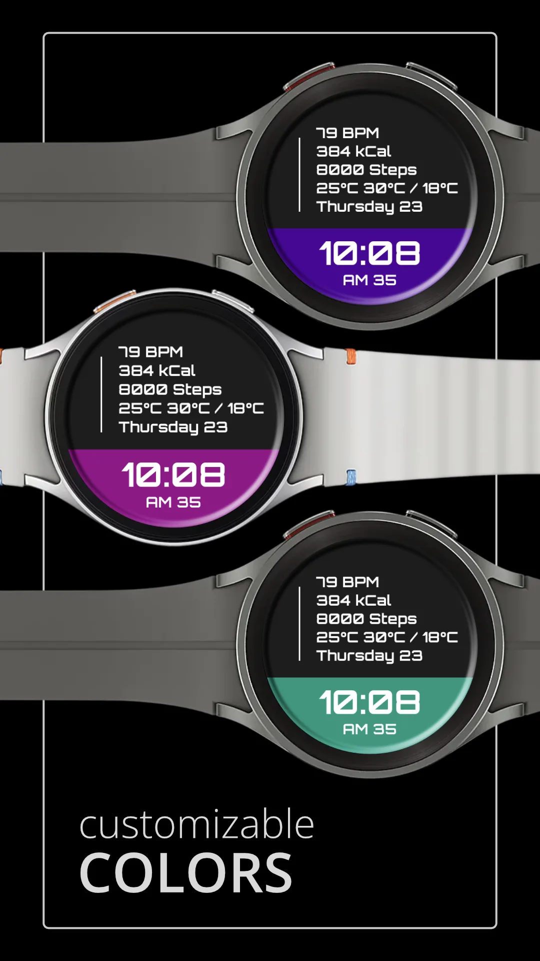 DADAM111 Digital — Digital Wear OS watch face — screenshot 3