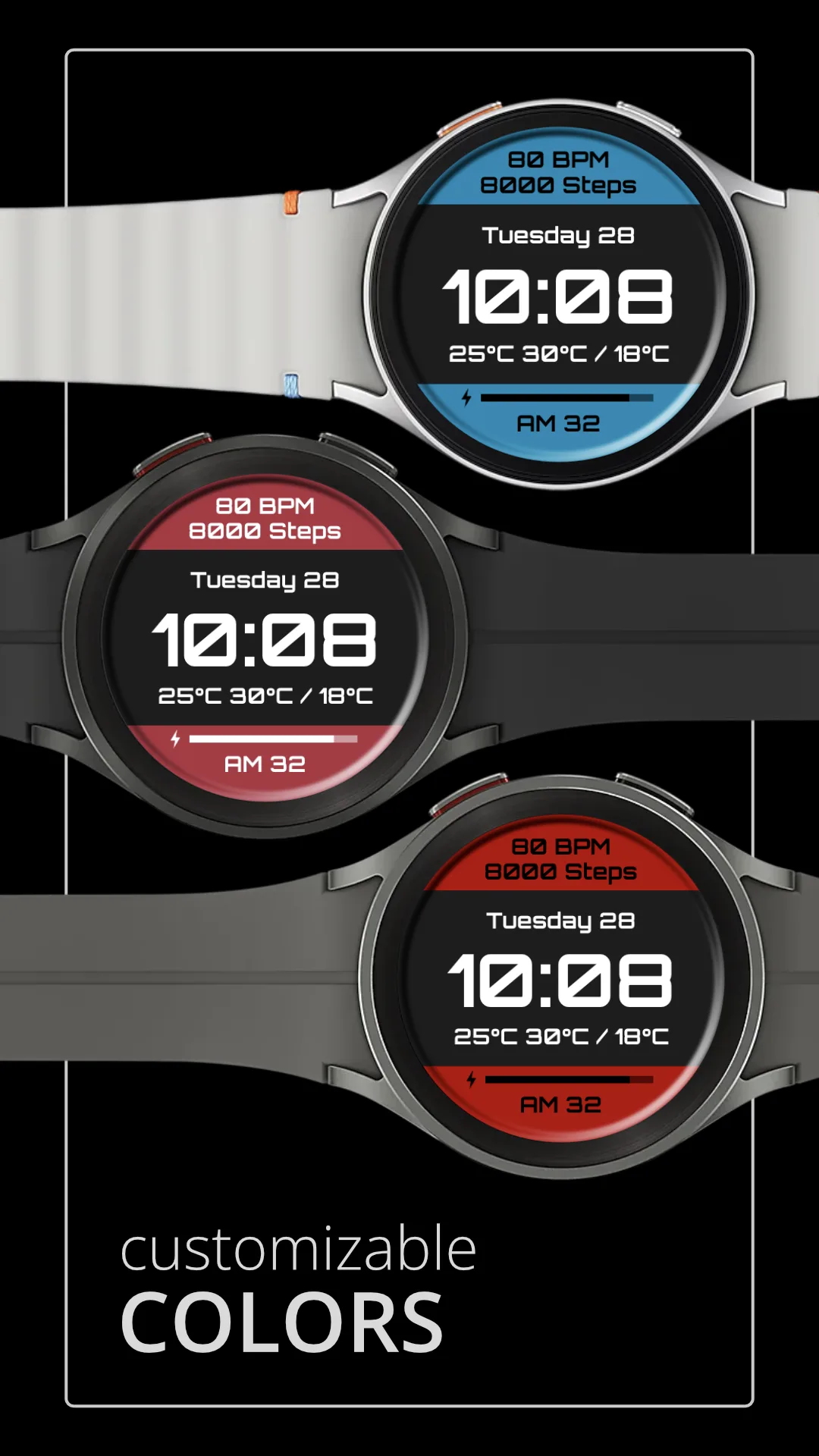 DADAM112 Digital — Digital Wear OS watch face — screenshot 2