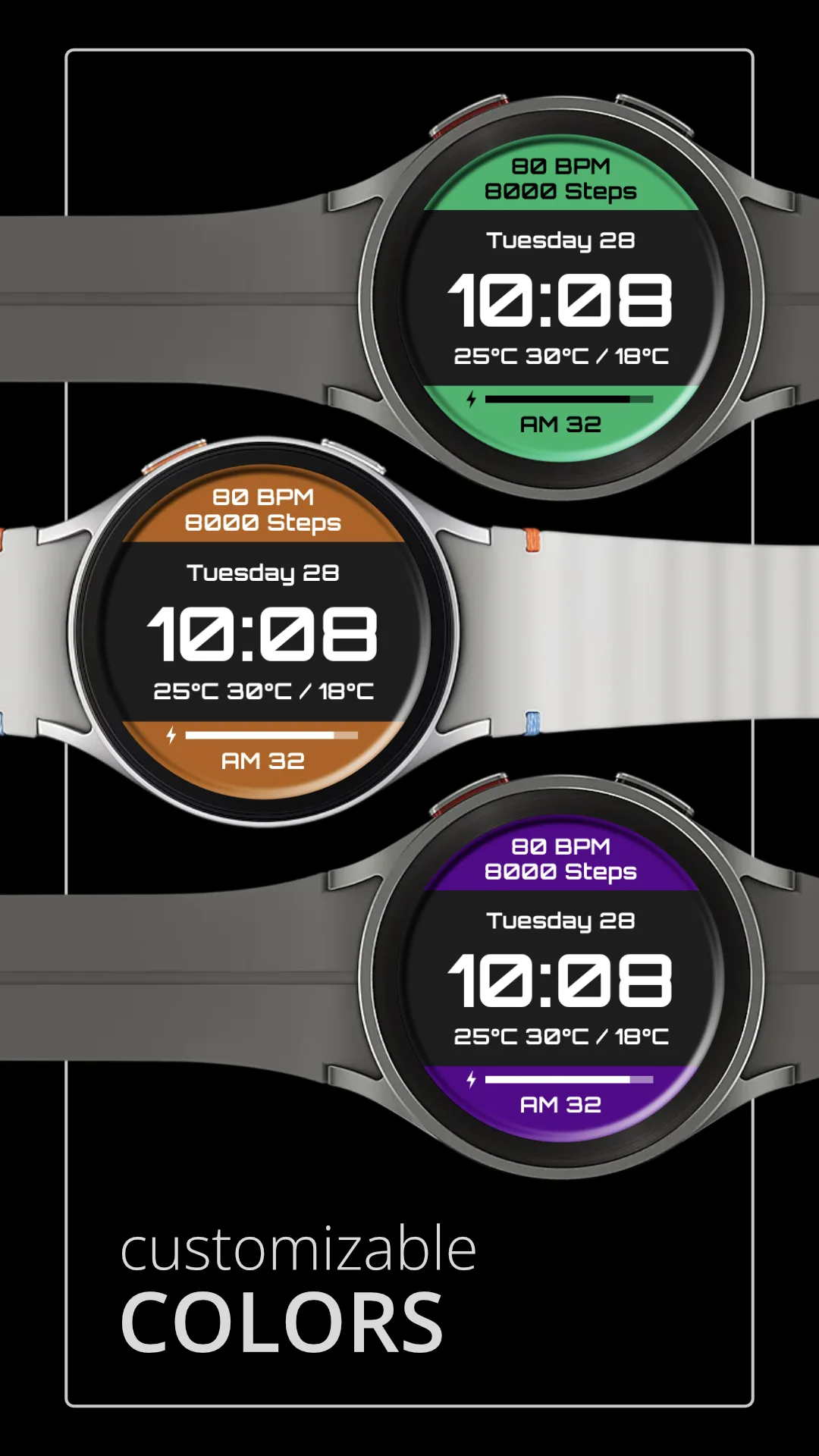 DADAM112 Digital — Digital Wear OS watch face — screenshot 3