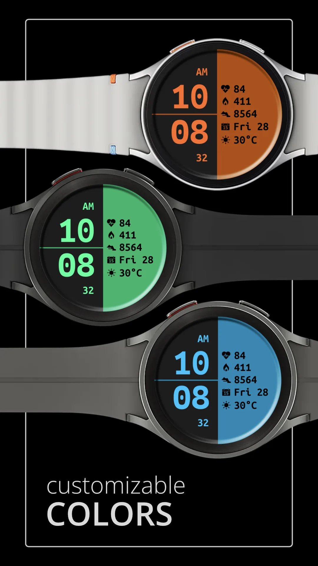 DADAM113 Digital — Digital Wear OS watch face — screenshot 2