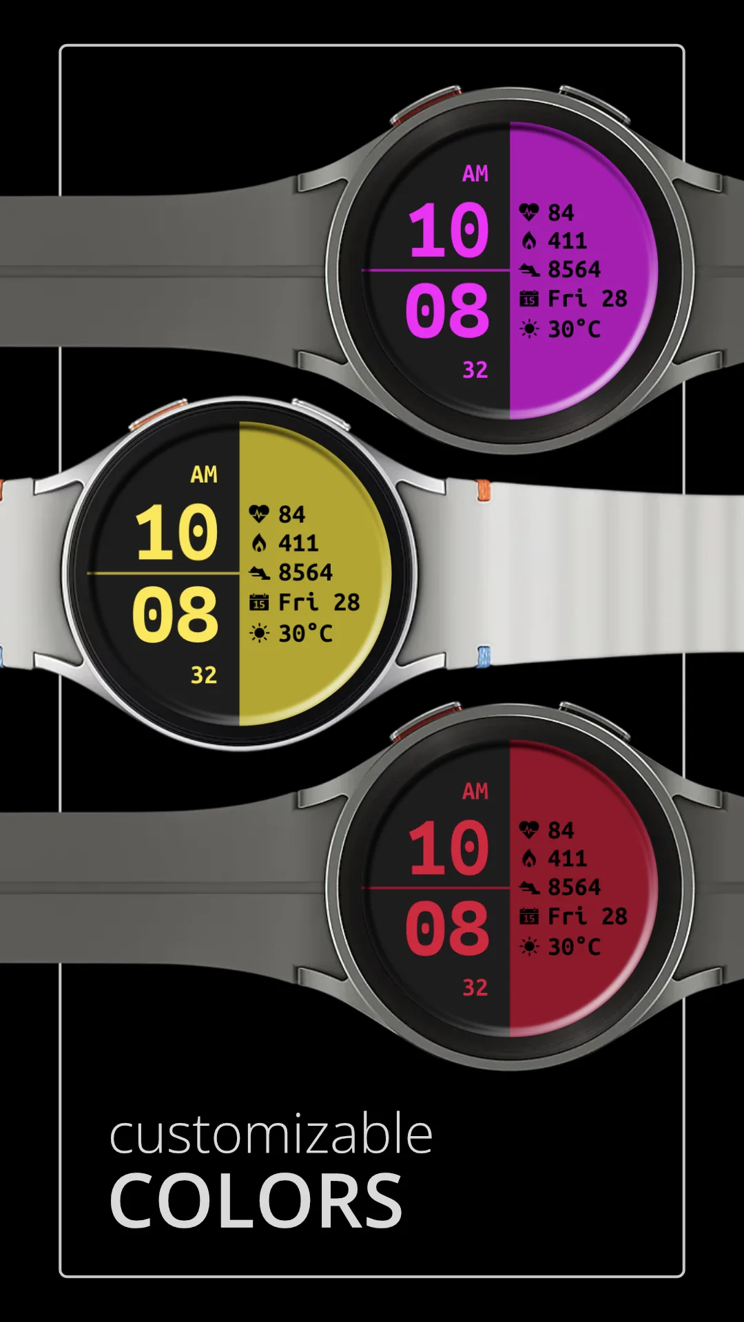 DADAM113 Digital — Digital Wear OS watch face — screenshot 3