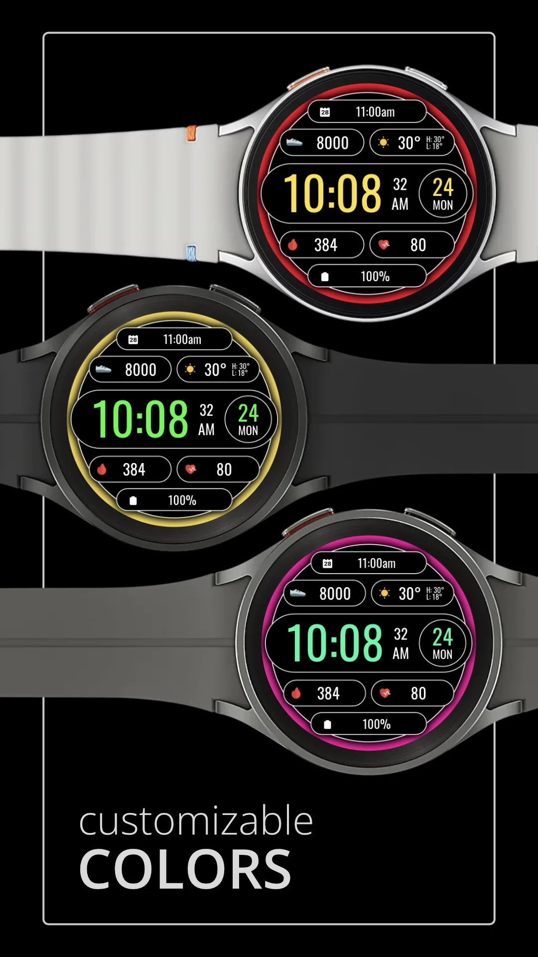 DADAM116 Digital — Digital Wear OS watch face — screenshot 2