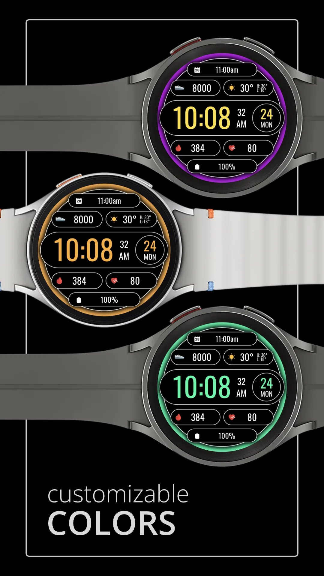 DADAM116 Digital — Digital Wear OS watch face — screenshot 3