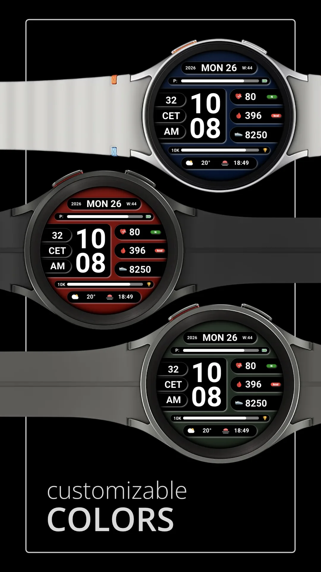 DADAM119 Digital — Digital Wear OS watch face — screenshot 2