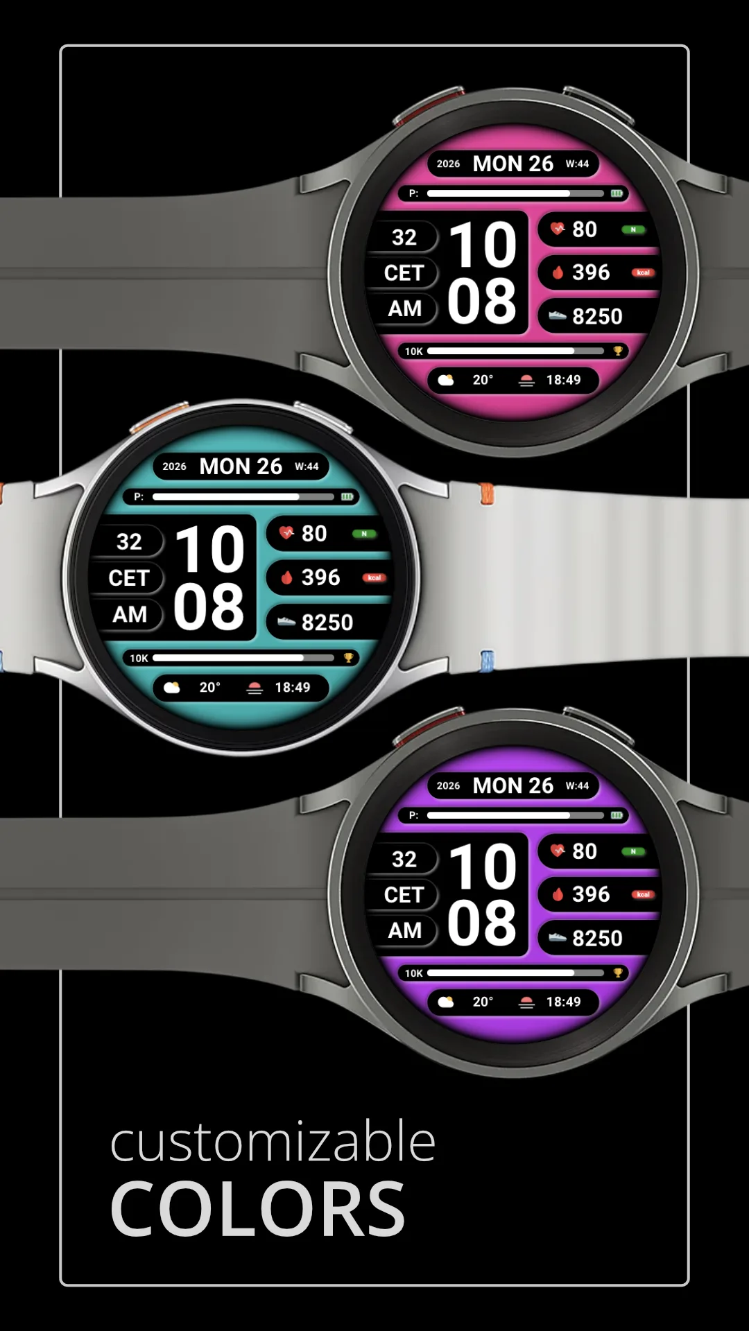 DADAM119 Digital — Digital Wear OS watch face — screenshot 3
