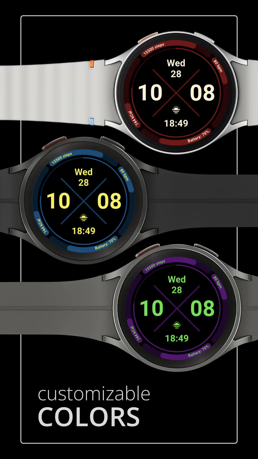 DADAM120 Digital — Digital Wear OS watch face — screenshot 2