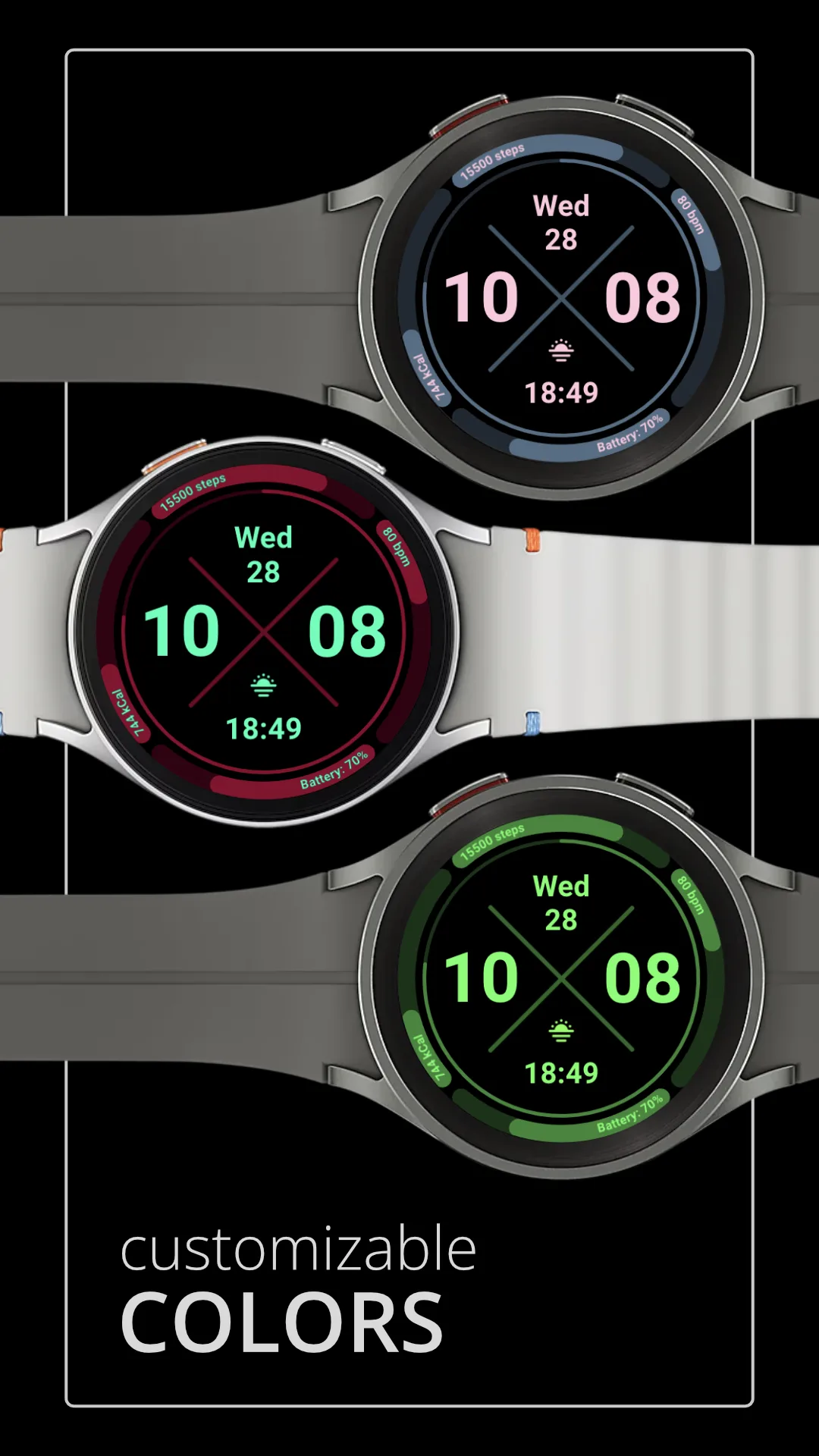 DADAM120 Digital — Digital Wear OS watch face — screenshot 3