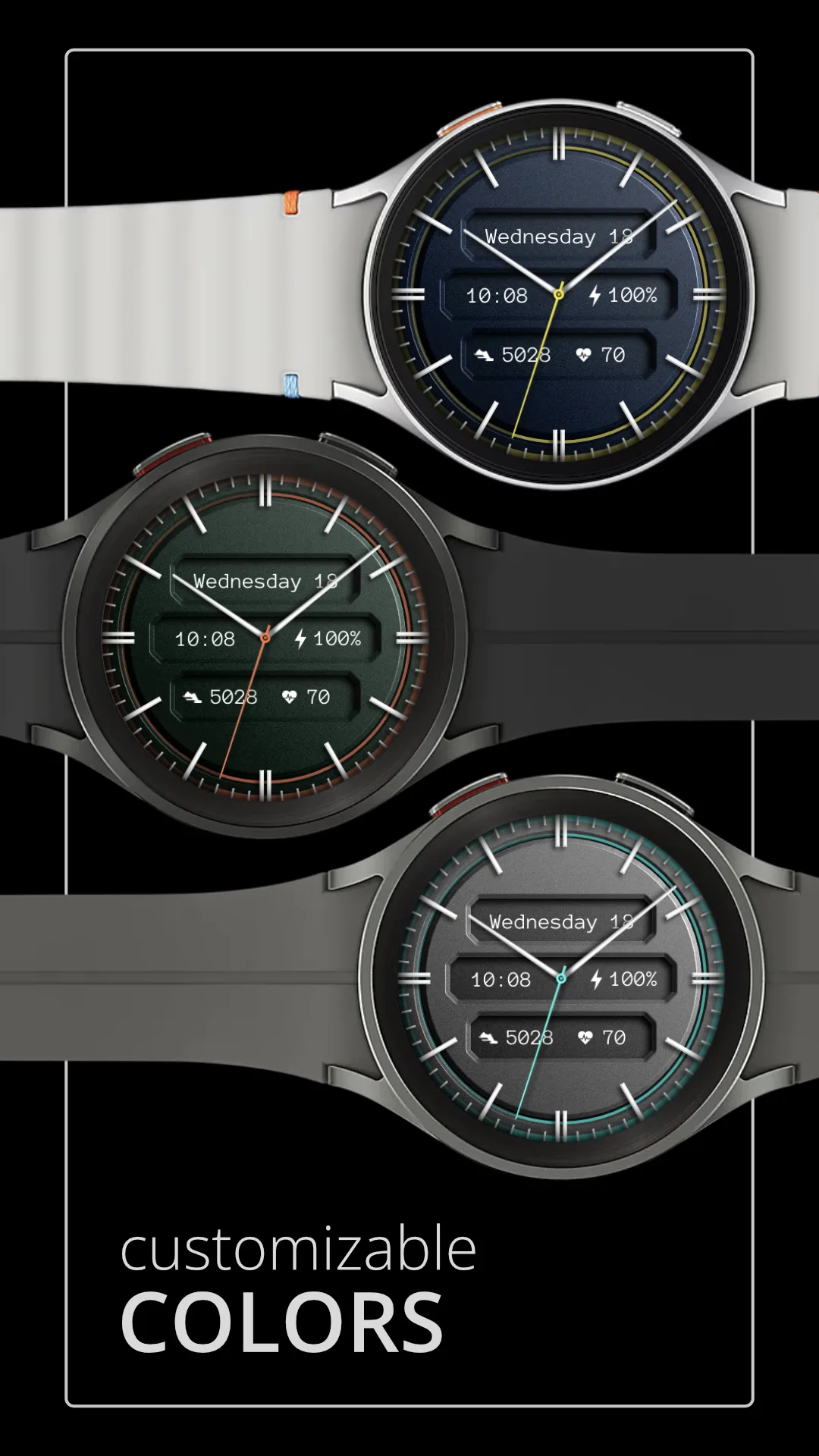DADAM121 Hybrid — Hybrid Wear OS watch face — screenshot 2