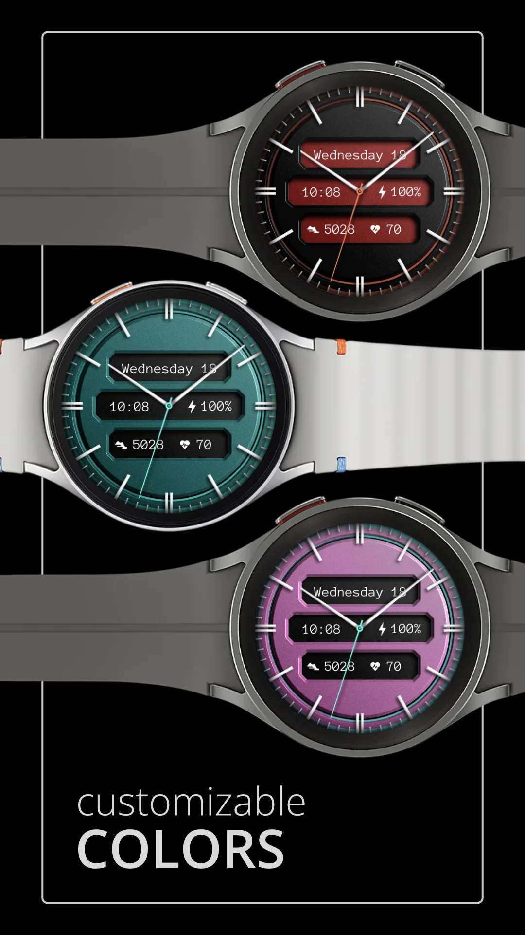 DADAM121 Hybrid — Hybrid Wear OS watch face — screenshot 3