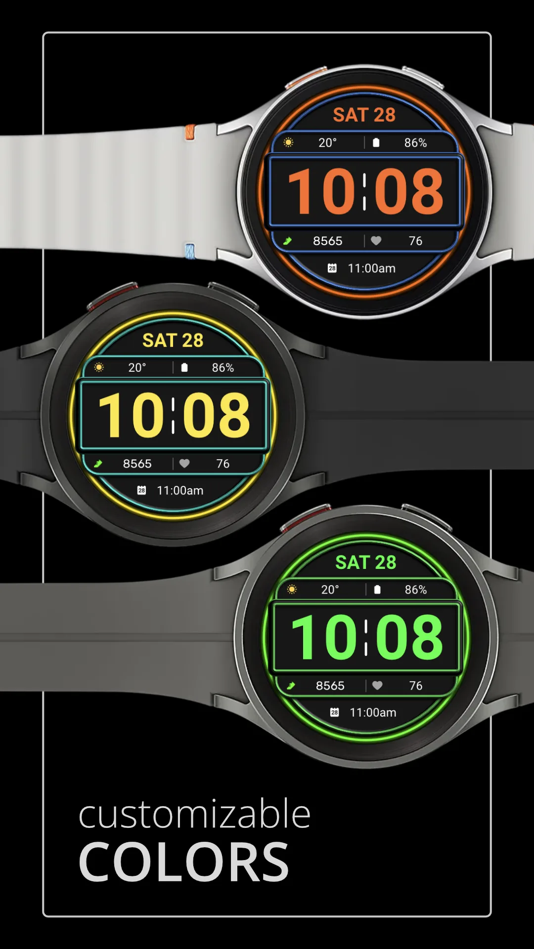 DADAM123 Digital — Digital Wear OS watch face — screenshot 2