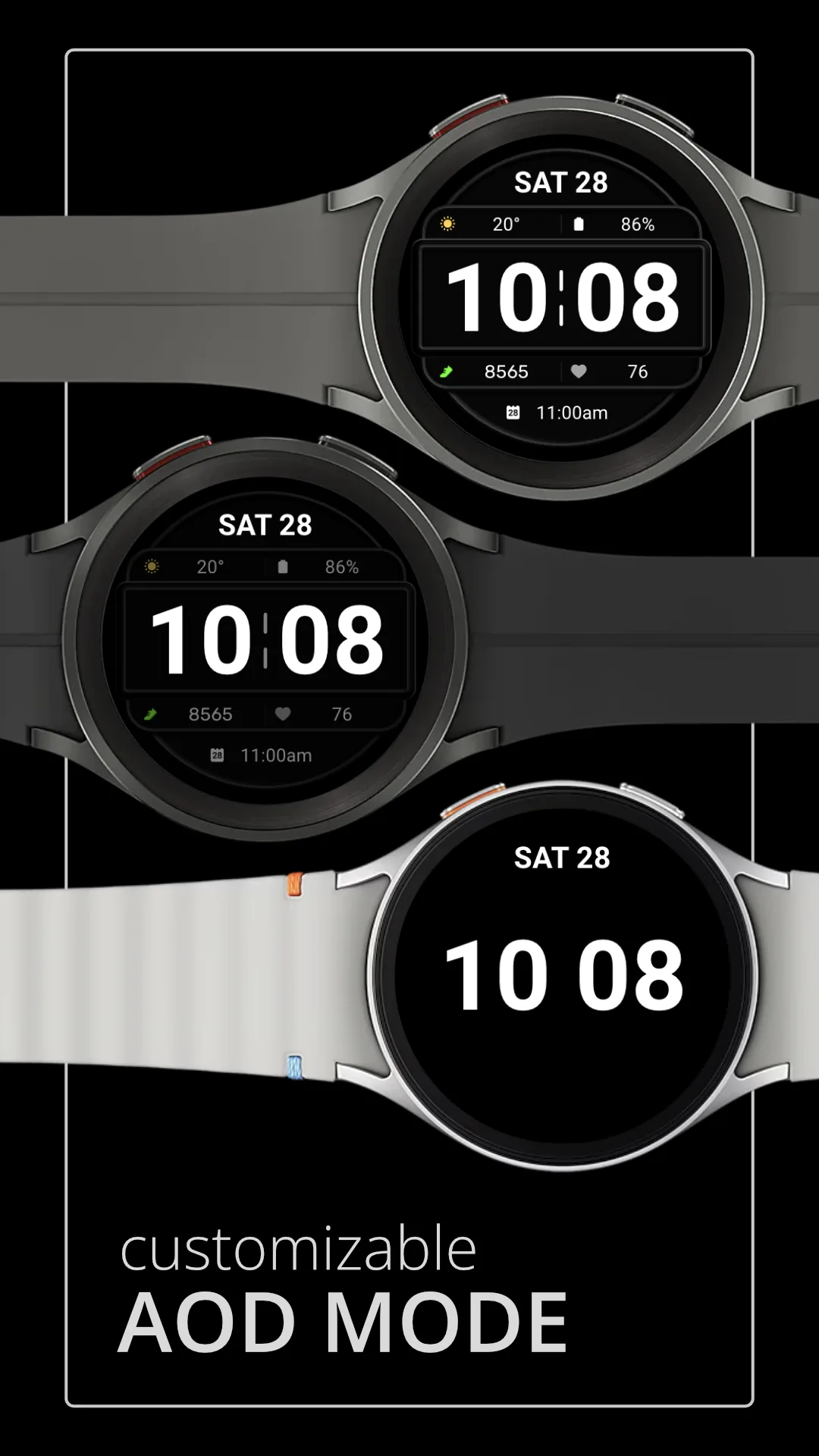 DADAM123 Digital — Digital Wear OS watch face — screenshot 4