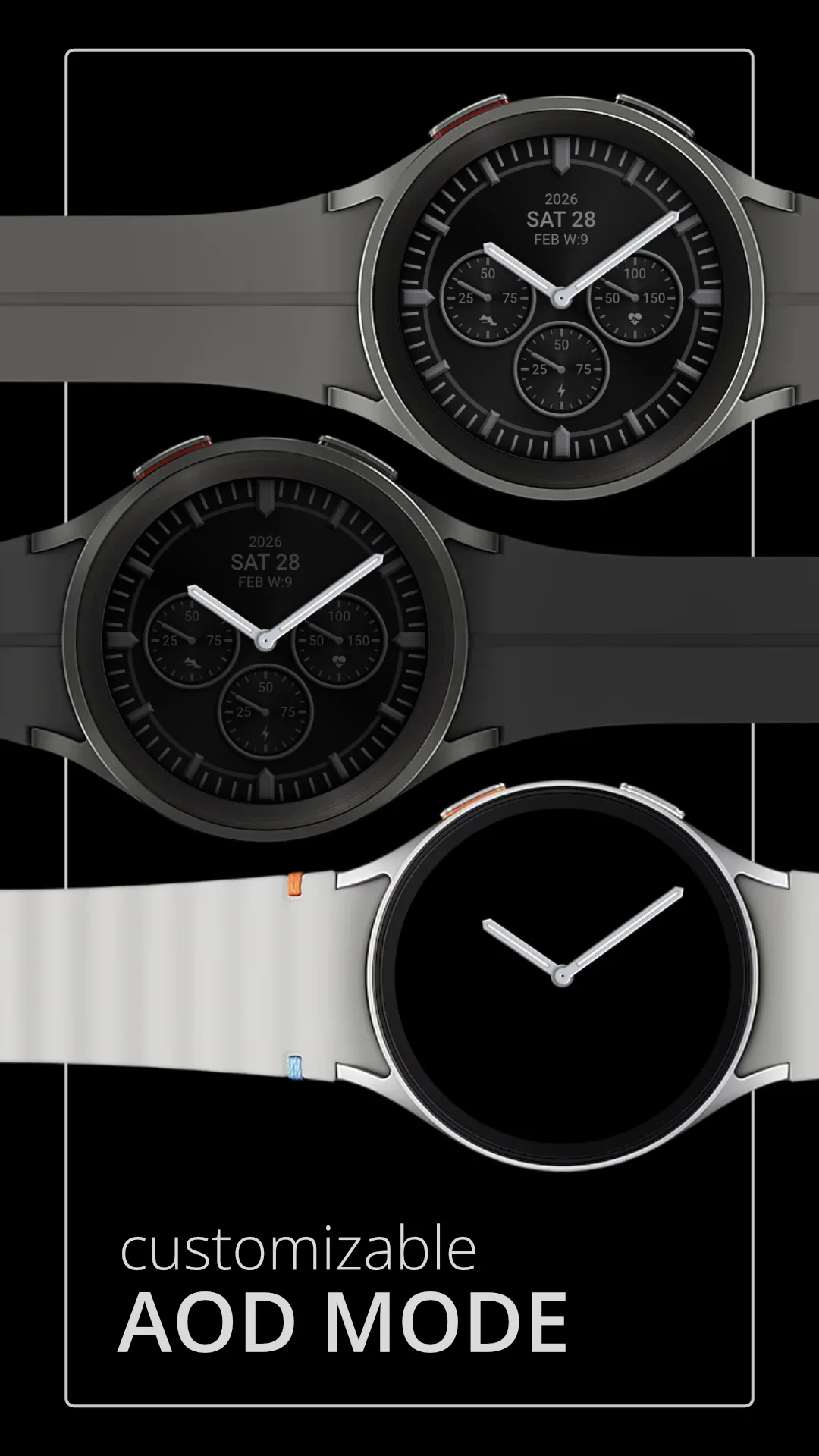 DADAM124 Analog — Analog Wear OS watch face — screenshot 4