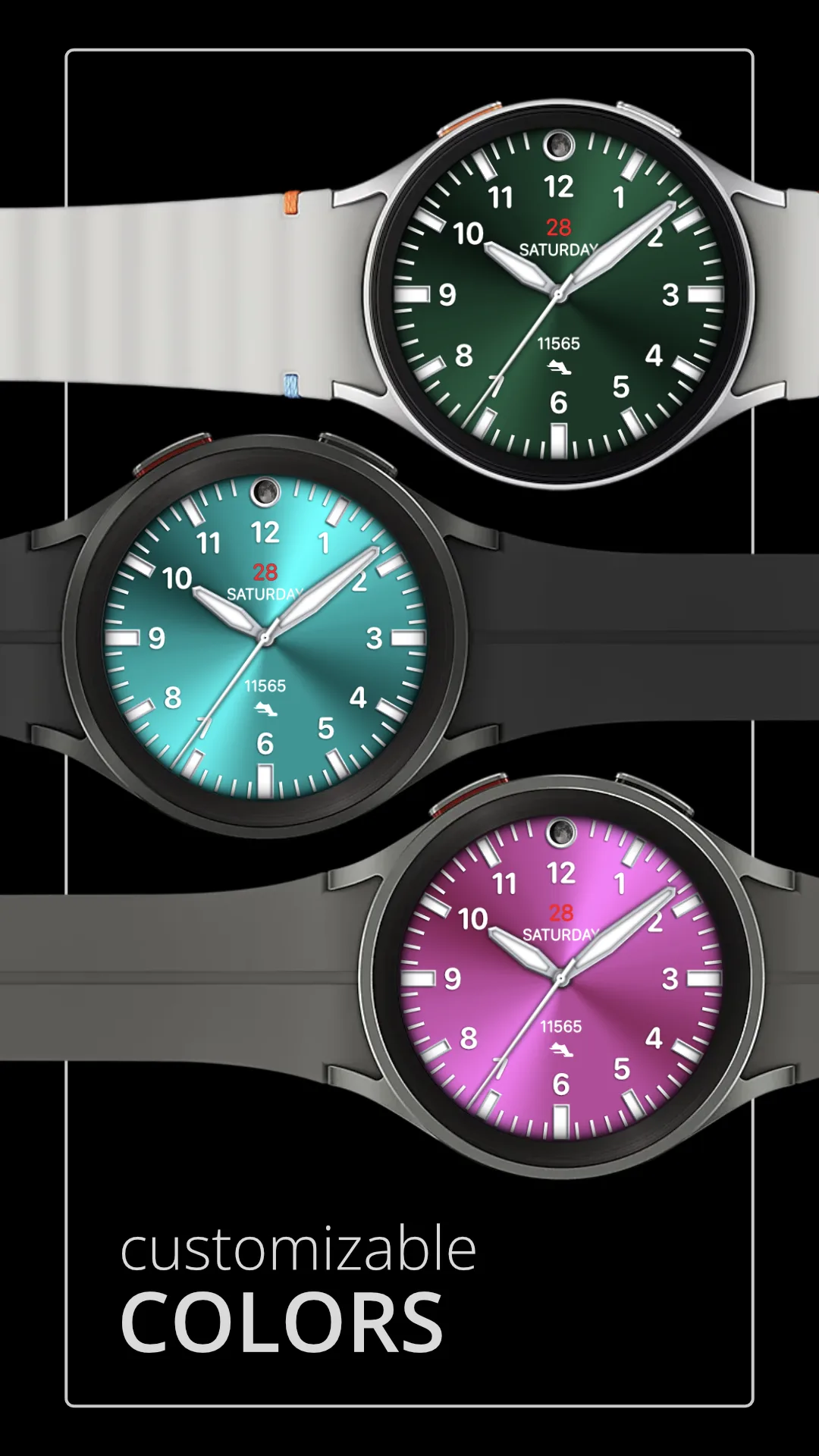 DADAM125 Analog — Analog Wear OS watch face — screenshot 2