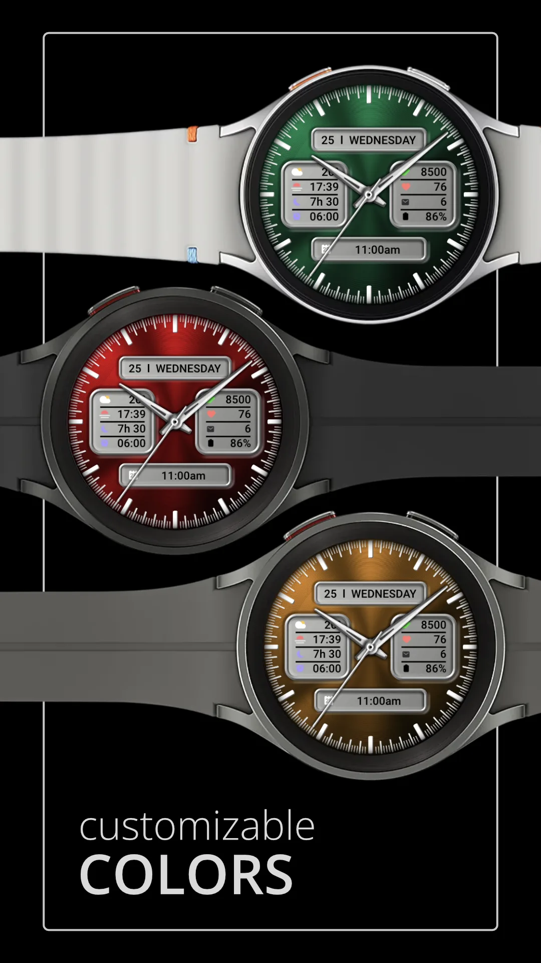 DADAM126 Analog — Analog Wear OS watch face — screenshot 2