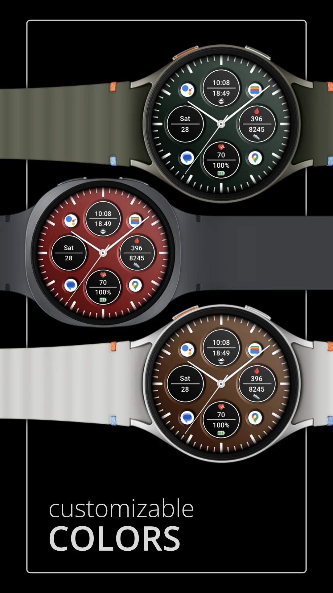 DADAM127 Analog — Analog Wear OS watch face — screenshot 2
