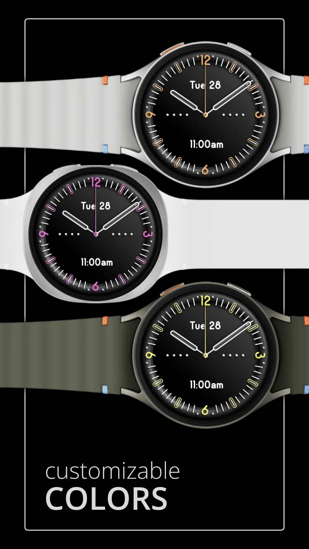 DADAM131 Analog — Analog Wear OS watch face — screenshot 3