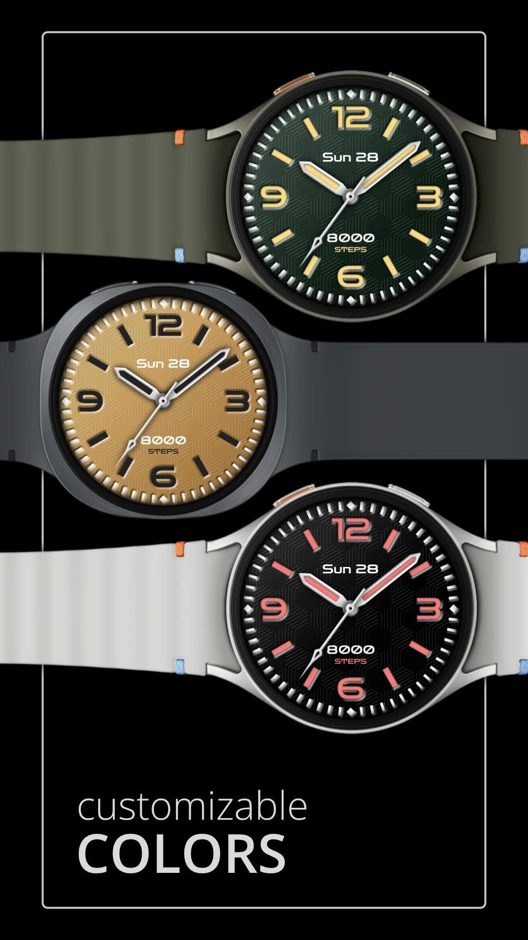 DADAM134 Analog — Analog Wear OS watch face — screenshot 2