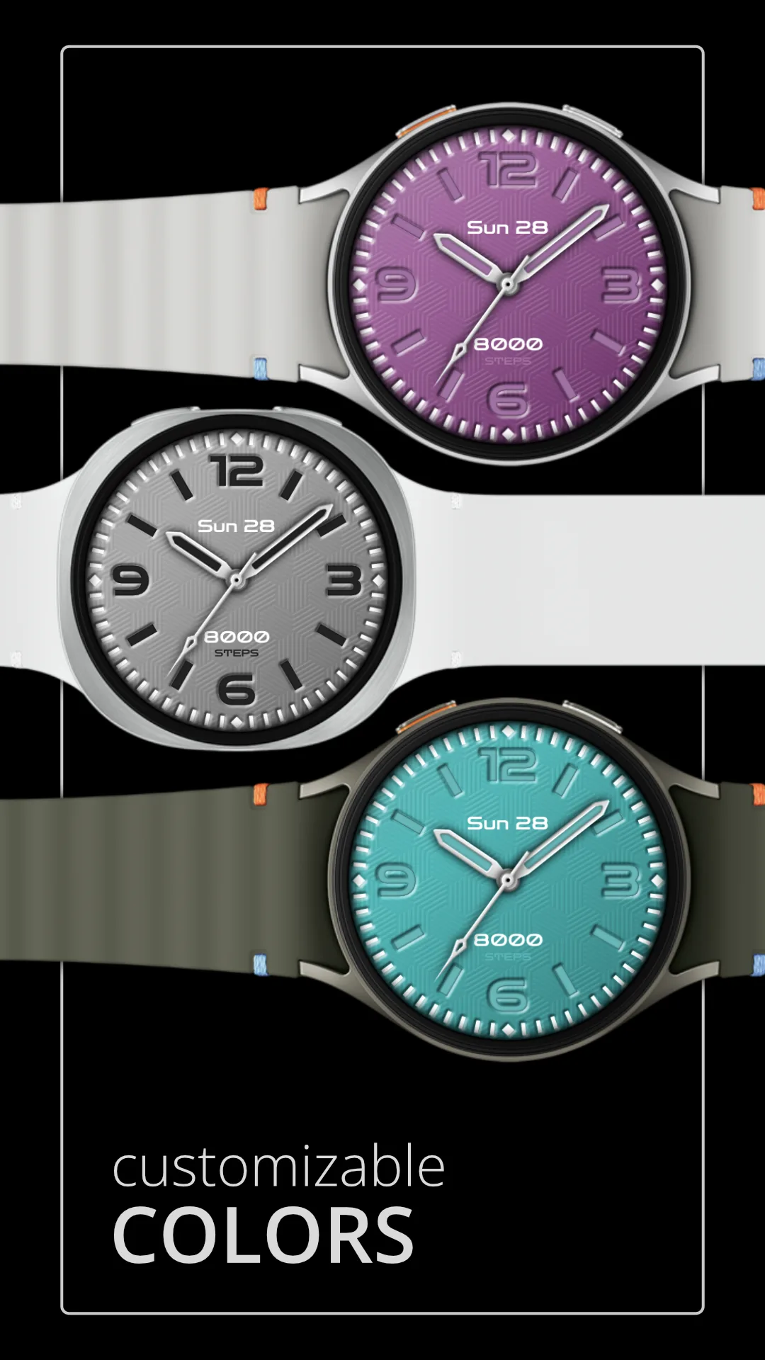 DADAM134 Analog — Analog Wear OS watch face — screenshot 3