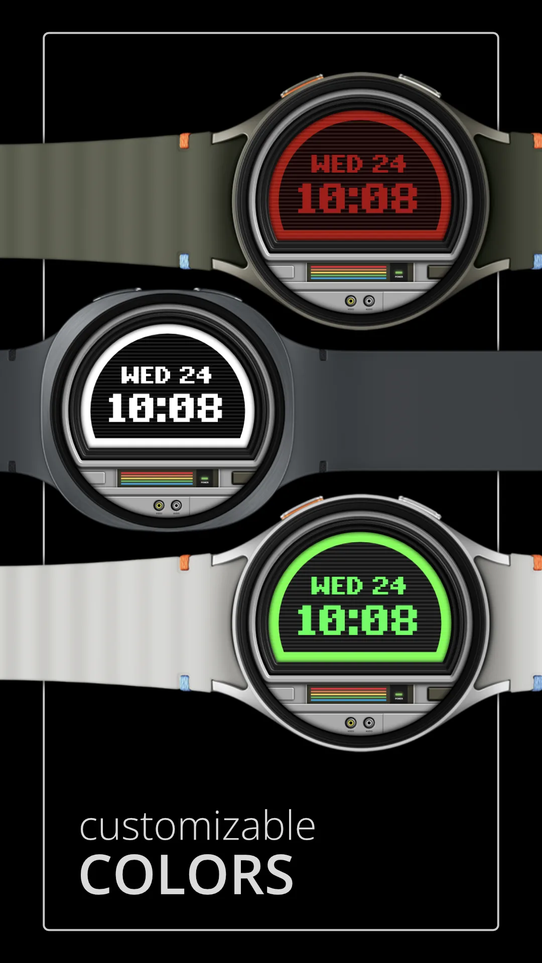DADAM135 Retro CRT — Retro CRT Wear OS watch face — screenshot 2