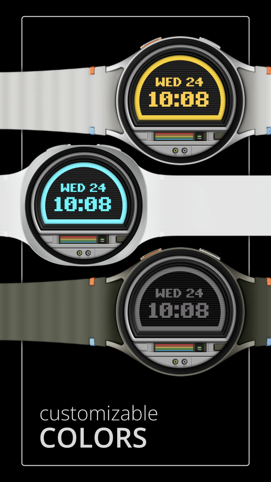 DADAM135 Retro CRT — Retro CRT Wear OS watch face — screenshot 3