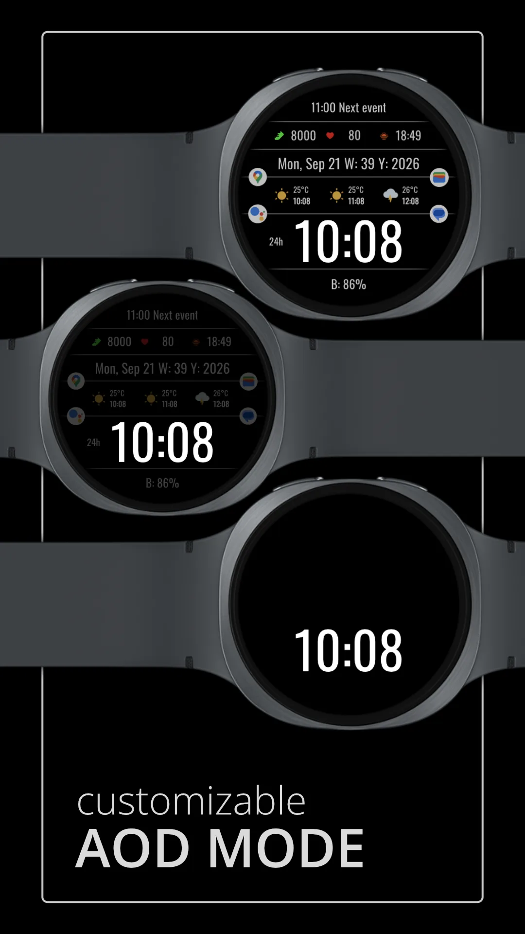 DA138 Digital — Digital Wear OS watch face — screenshot 4