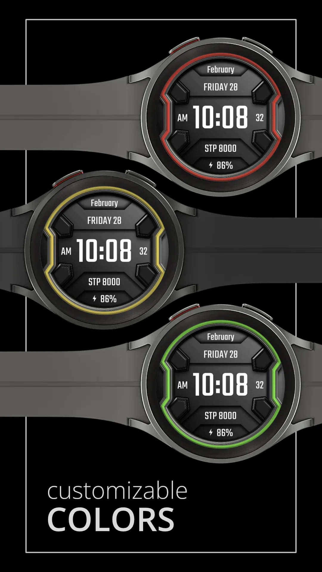 DADAM25 Modern — Modern Wear OS watch face — screenshot 2