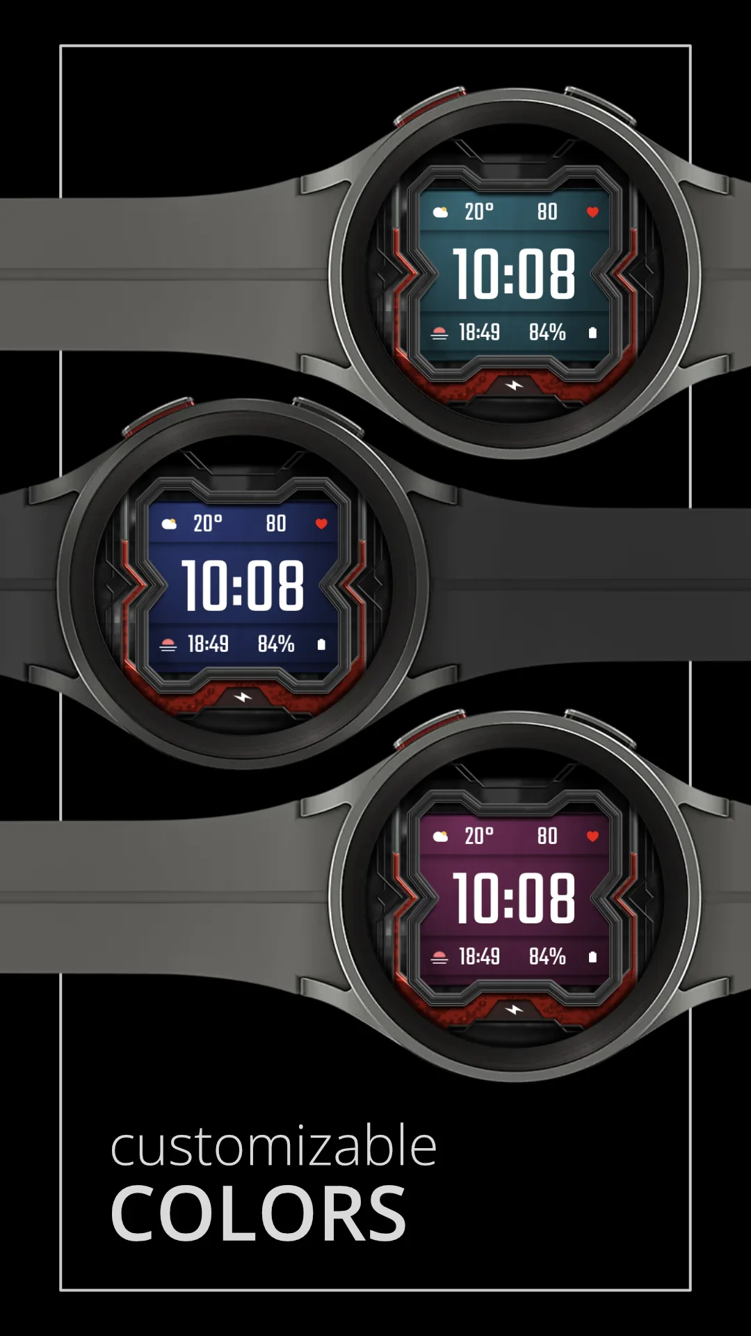 DADAM33 Modern — Modern Wear OS watch face — screenshot 3