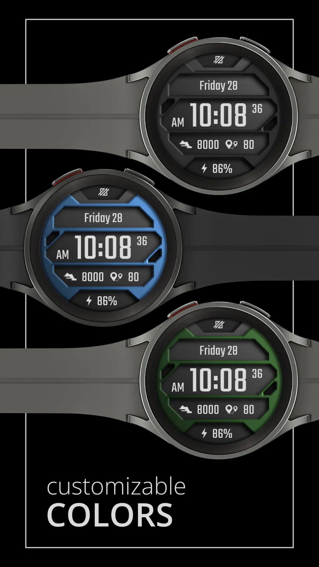 DADAM35 Metal — Metal Wear OS watch face — screenshot 2